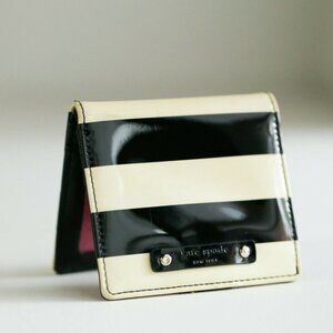 Kate Spade Classic Ivory Black Patent Wallet